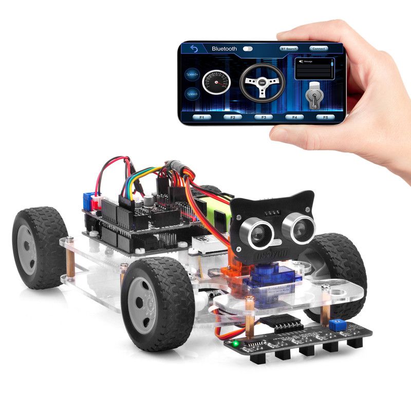 OSOYOO Sport Car for Learn Coding with Arduino IDE 6: Mock Driving with Bluetooth APP