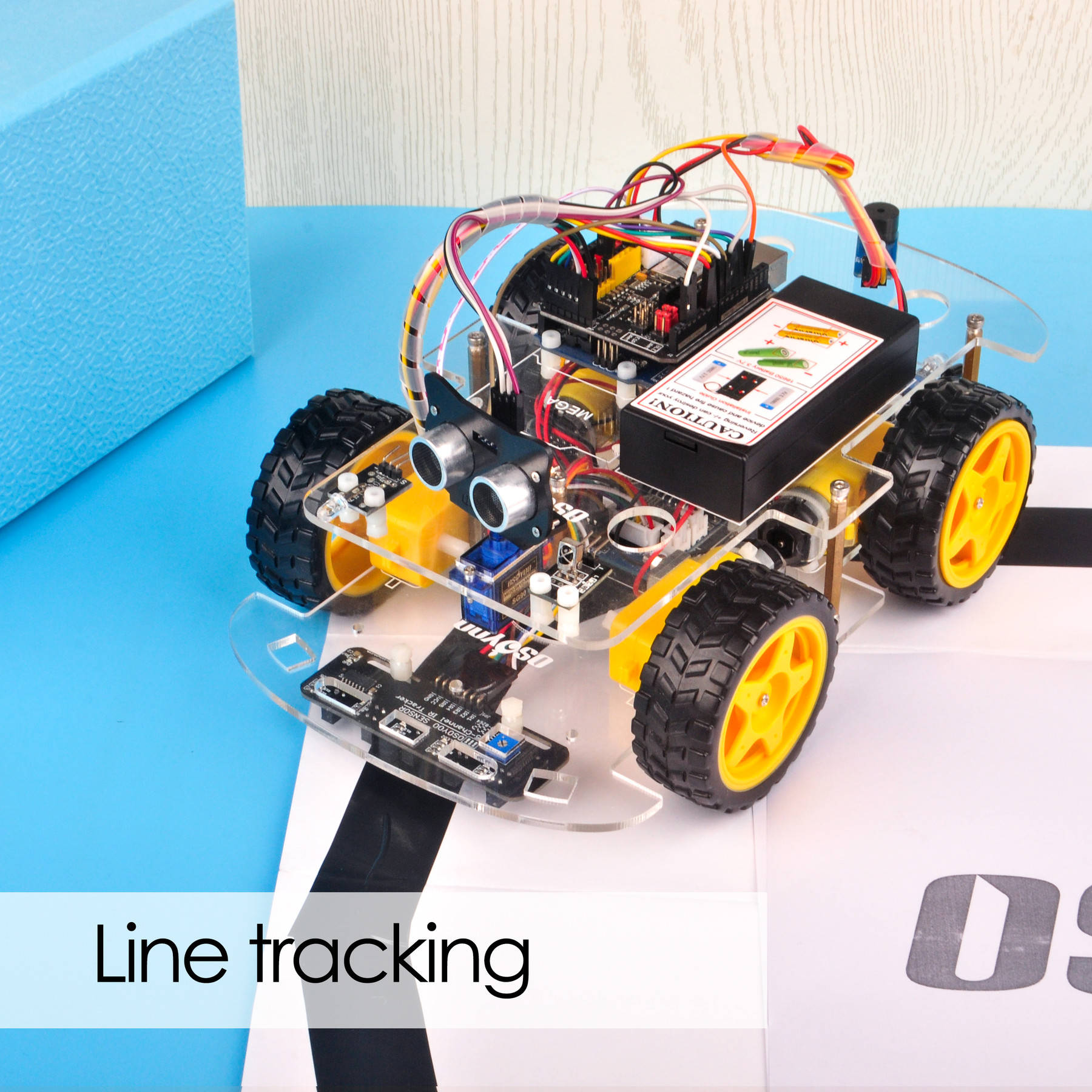 OSOYOO V2.1 Robot car kit Lesson 4: Tracking Line Robot Car