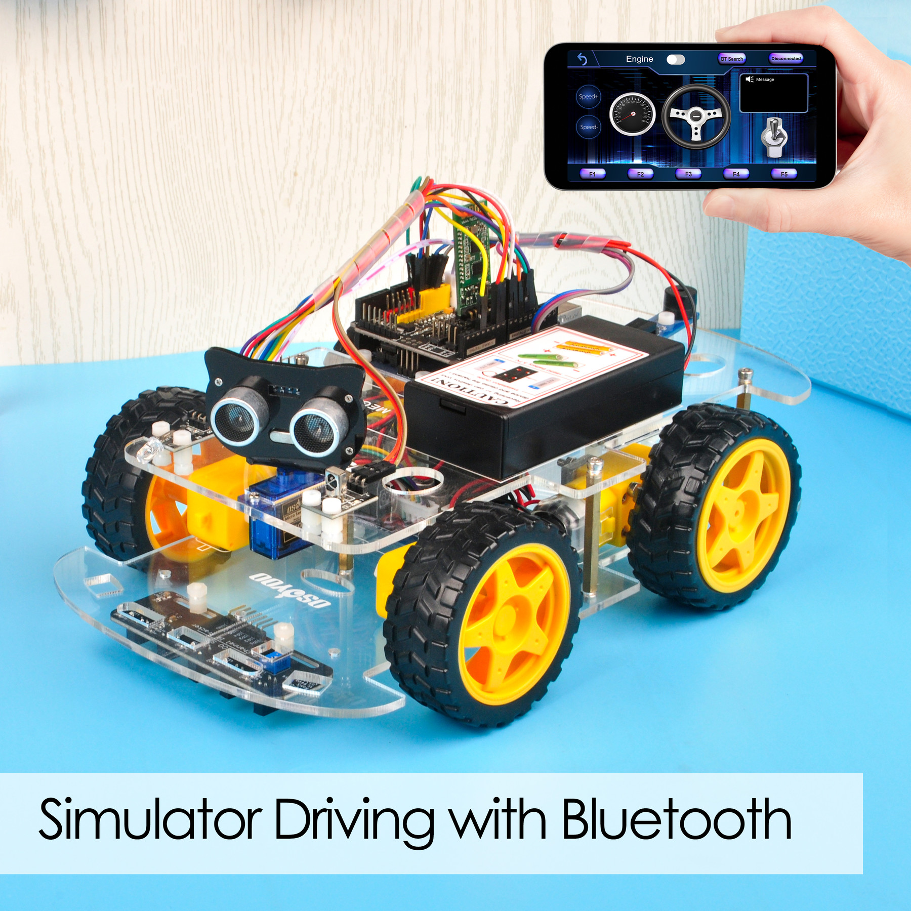 Osoyoo V2.1 Robot Car Lesson 7: Imitation Driving with Bluetooth APP