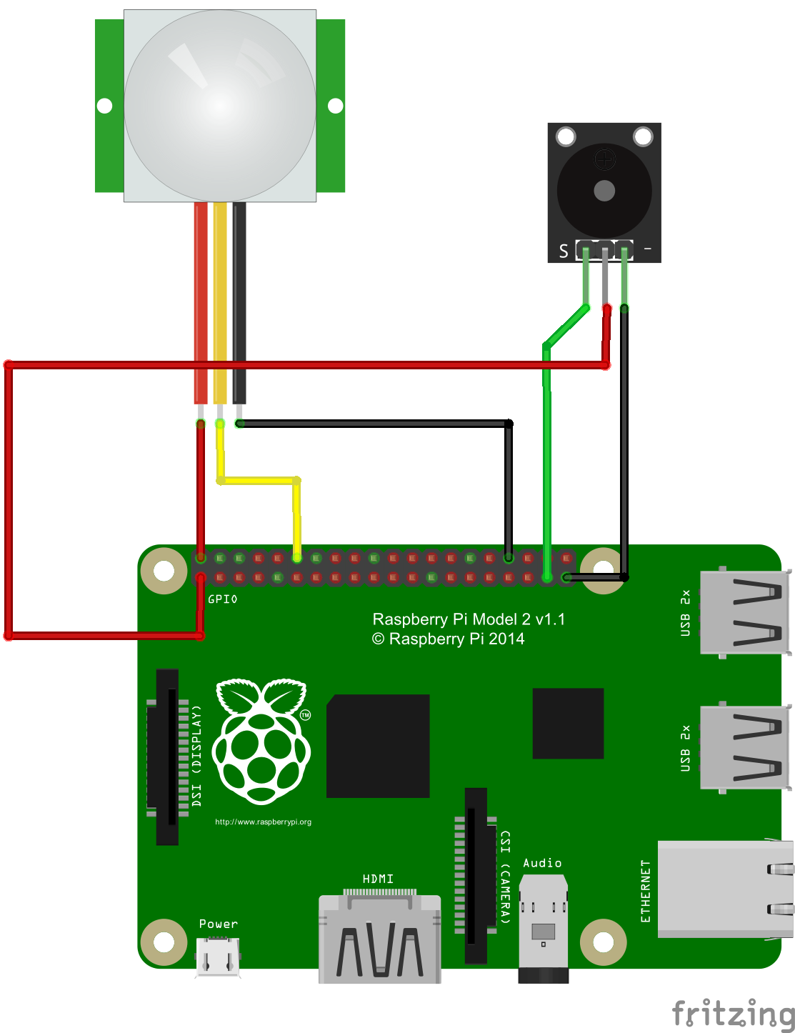 Design a body motion detector through raspberry pi with PIR motion