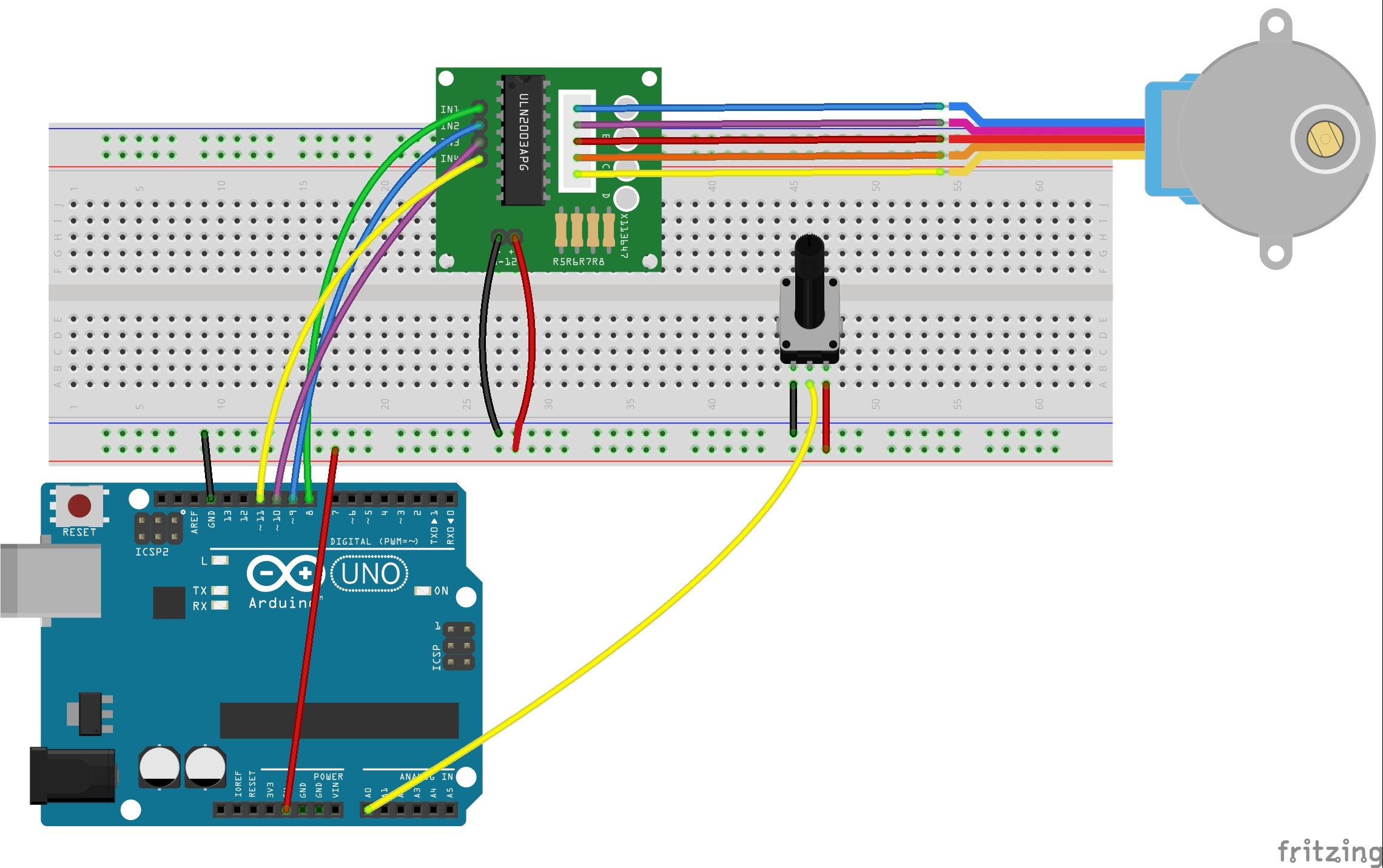 servo motor arduino code knob