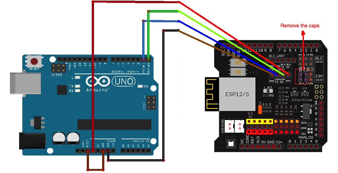 How to burn An-Thinker AT Command firmware into OSOYOO ESP WiFi shield