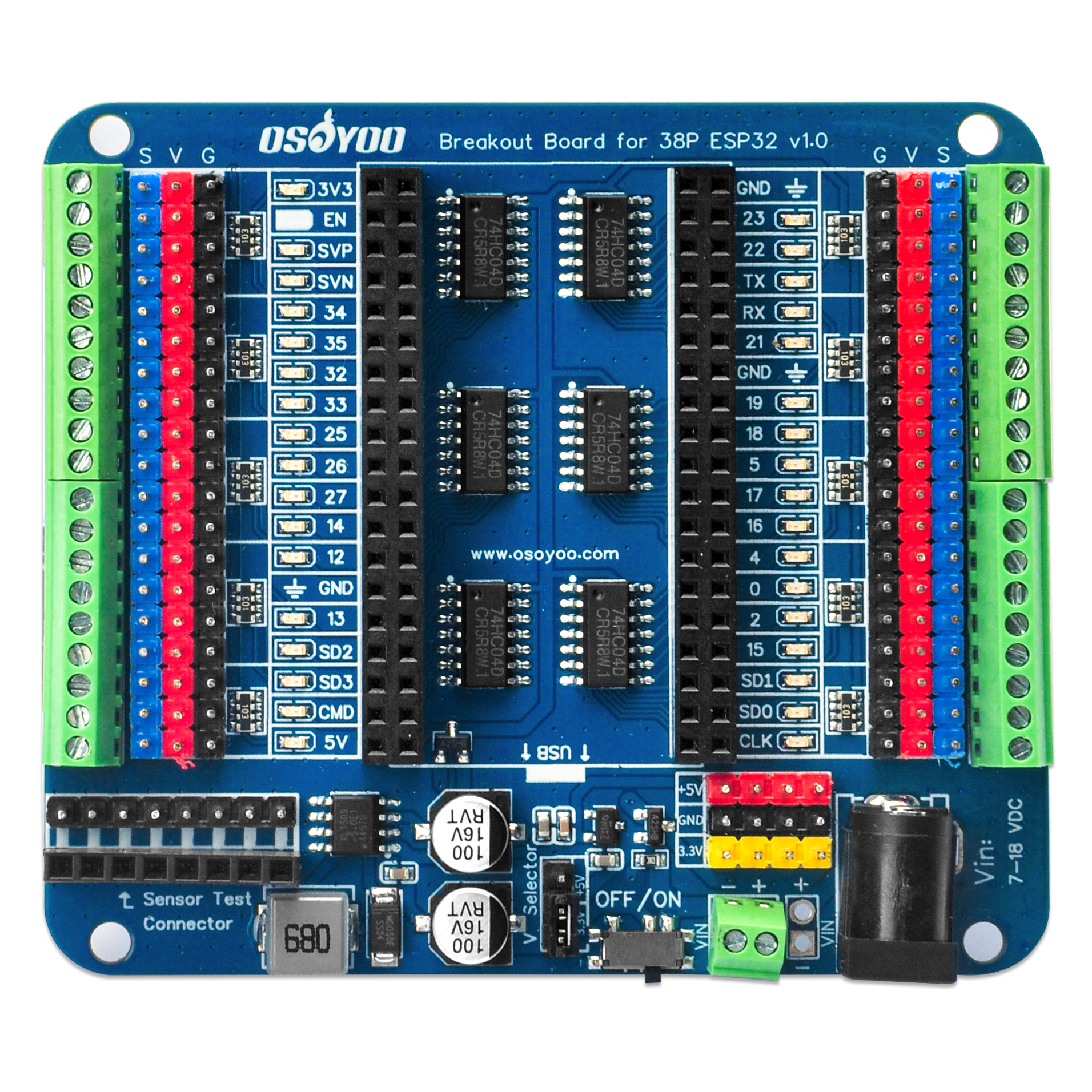 OSOYOO Breakout Board for 38P ESP32