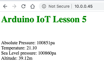 Arduino IOT Lesson 5: BMP180 Digital Barometric Pressure Sensor Module