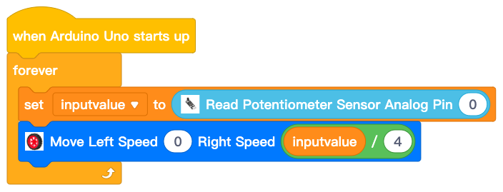 Graphic programming learning kit for Learn Coding with Arduino IDE 16: Control motor Speed