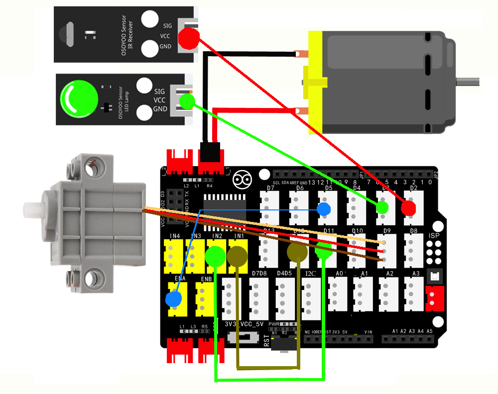 OSOYOO  Building Brick Kit Learn Coding with Arduino IDE 7: IR control smart Home