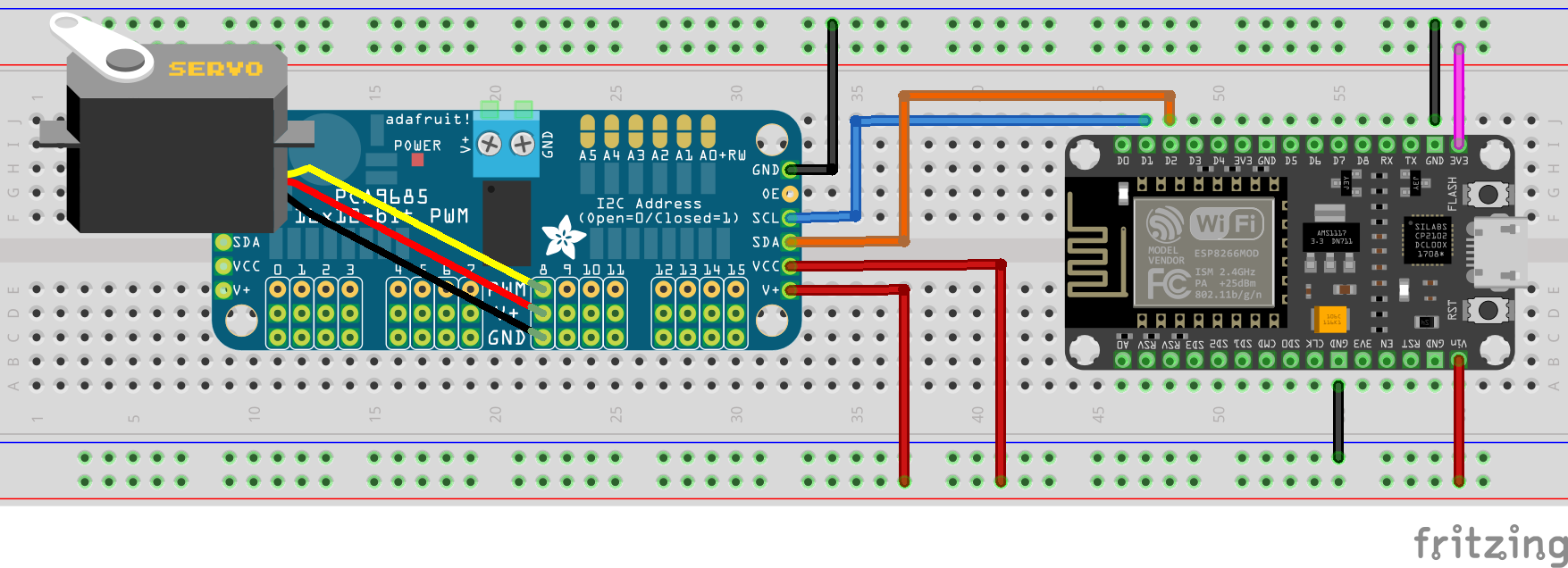 PCA9685 with NodeMCU