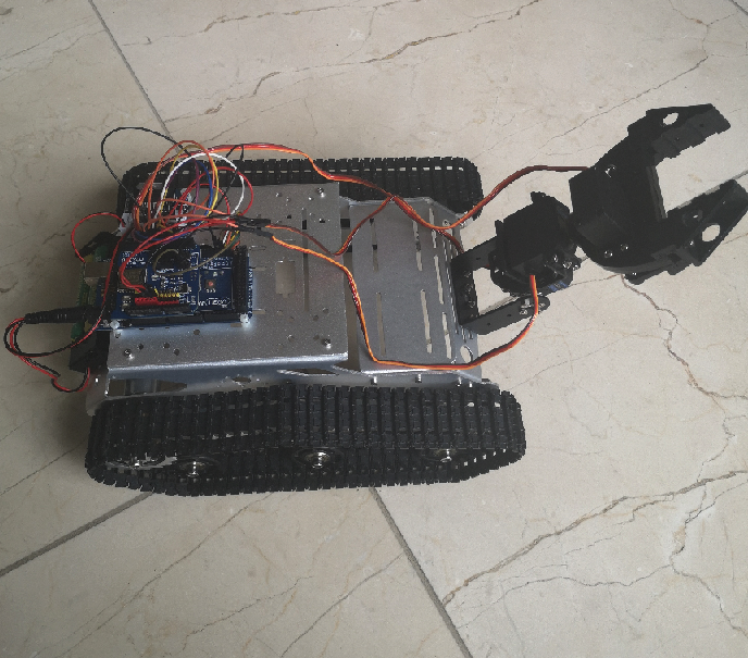 Use WIFI UDP app to control   Robot Car and 3 DOF Arm