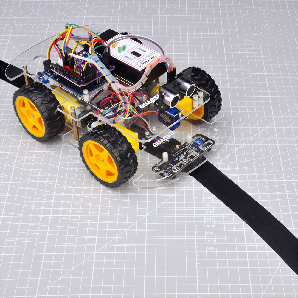 OSOYOO V3 Robot car kit Lesson 4: Tracking Line Robot Car