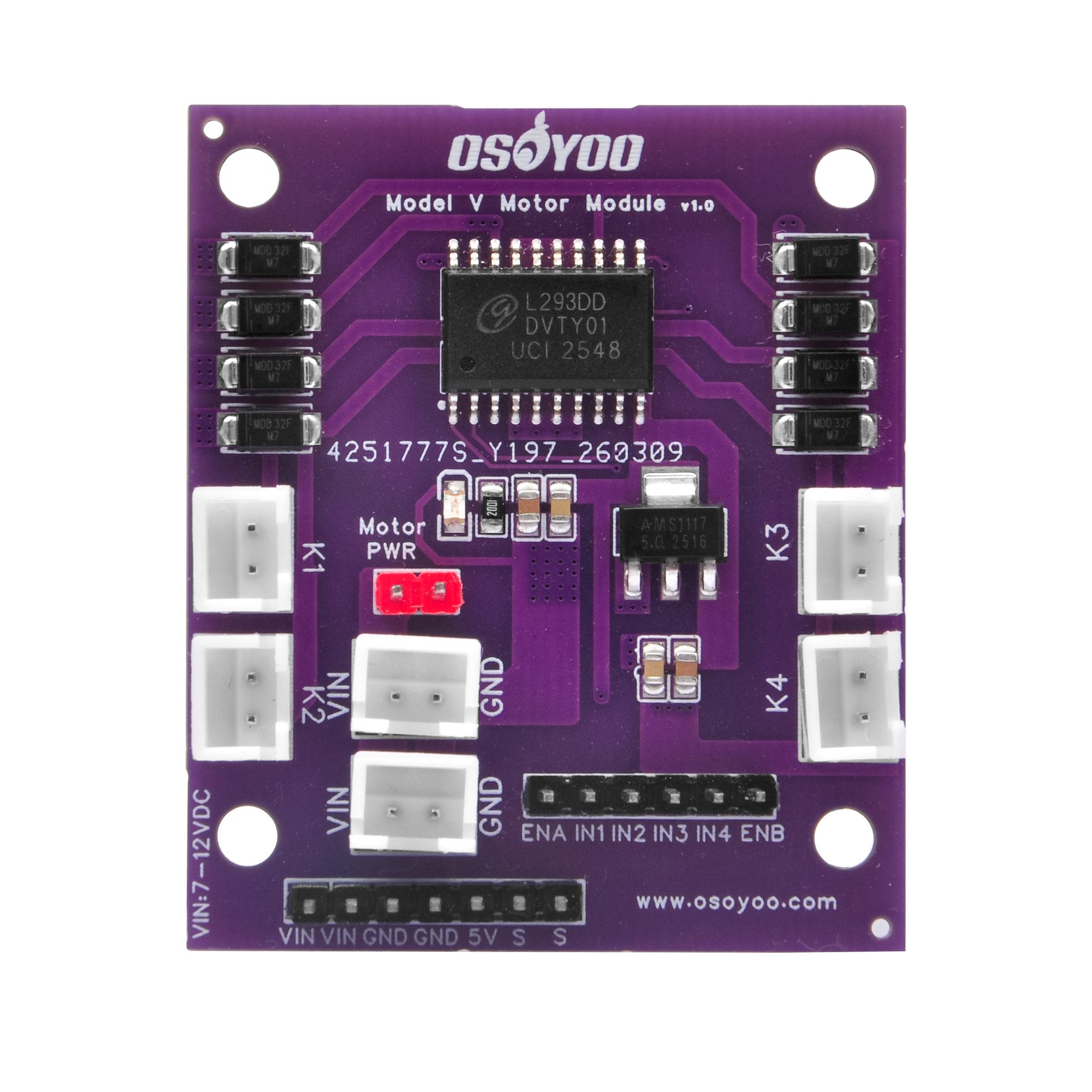 OSOYOO Model V DC Motor Driver Module v1.0 (Model No. #2026000800)