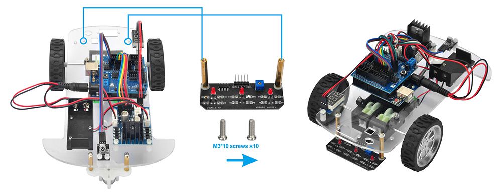 2PCS Infrared Line Track Tracker Follower Sensor 5V Shield For Arduino New