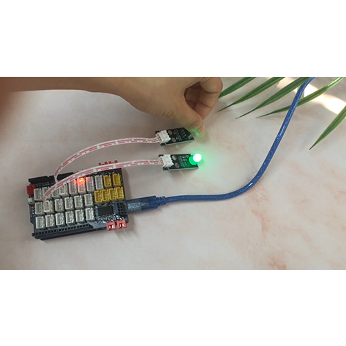 Arduino グラフィックプログラムレッスン６ – LED をポテンション操作