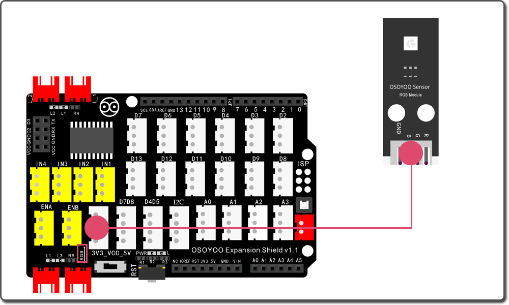 Kit di apprendimento della programmazione grafica Arduino Lezione 8: Cambiare il colore dei LED RGB