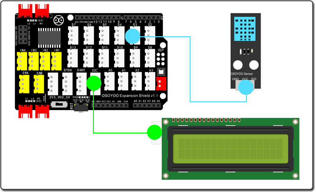 Kit di apprendimento della programmazione grafica Arduino Lezione 10: Mostra Temperatura & Umidità su un  LCD
