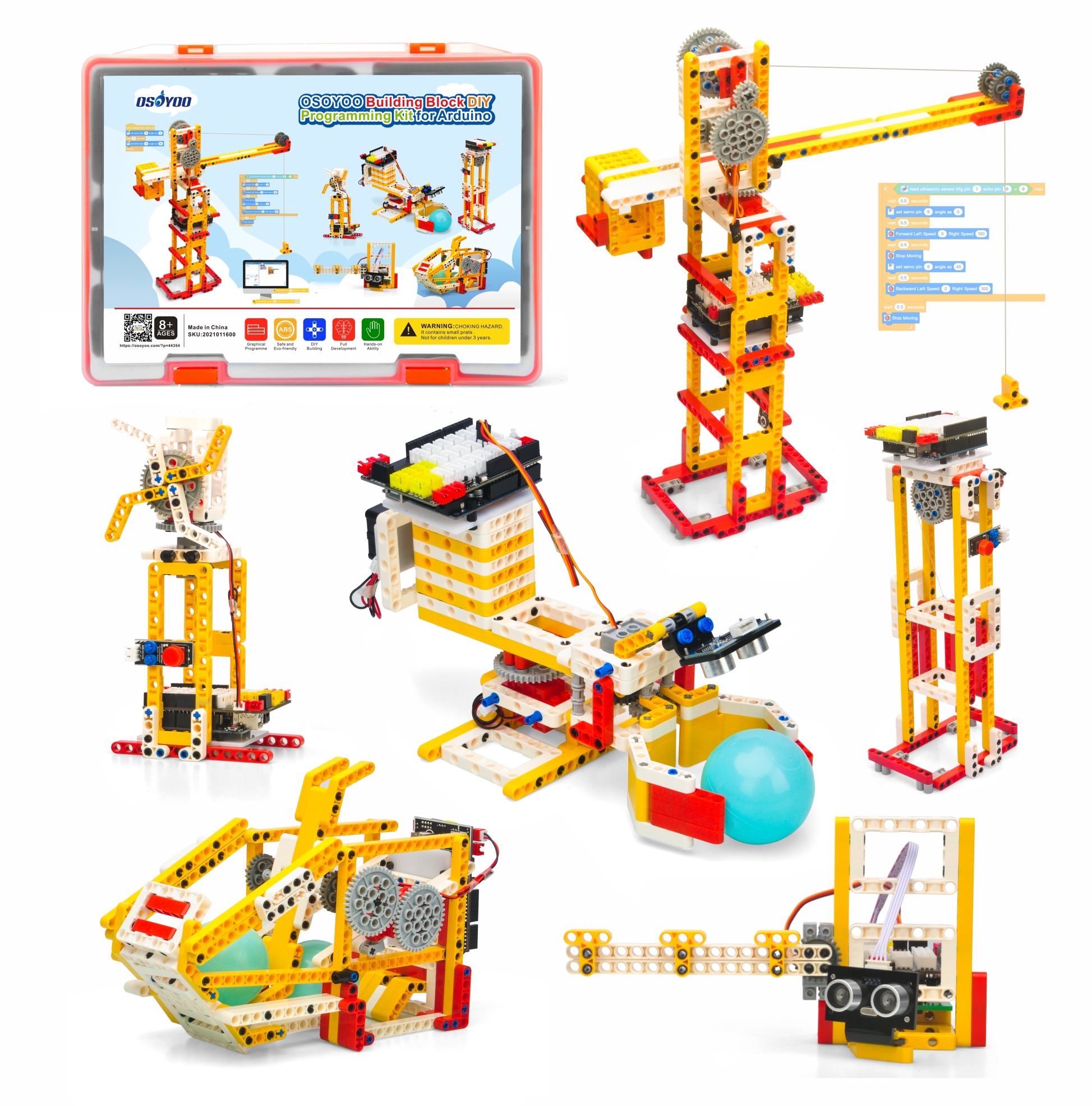 Kit de programación DIY de bloques de construcción OSOYOO para Arduino