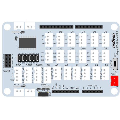 OSOYOO V2.0 Magic I/O Shield for Arduino