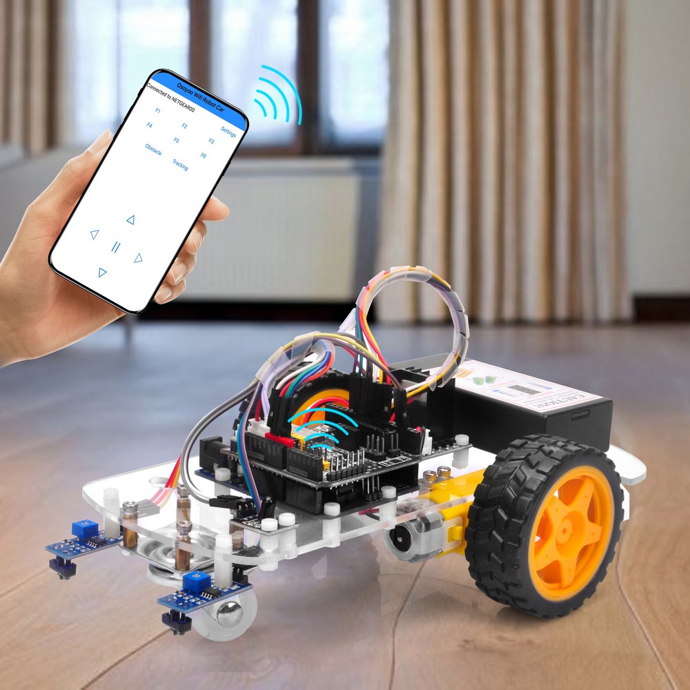 OSOYOO 2WD Robot Car Starter Kit Lesson 5:  Remote Control with Wi-Fi APP