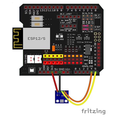 Kit di apprendimento dell'Internet degli oggetti WiFi per imparare il coding con Arduino IDE 5: Sensore di pressione BMP180