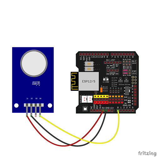 WiFi Internet de las Cosas Kit de Aprendizaje para Aprender Codificación con Arduino IDE 8: Detección de gas