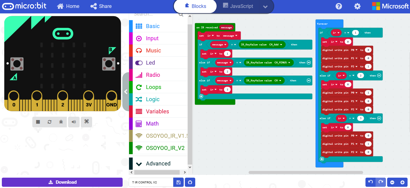 Make Micro:bit vibrate remotely - micro:bit - Microsoft MakeCode