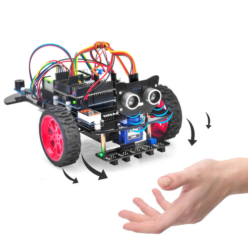 Osoyoo Model-3 V2.0 Robot Car Lesson 4: Don't Touch Me (OSOYOO Motor Shield V1.1)