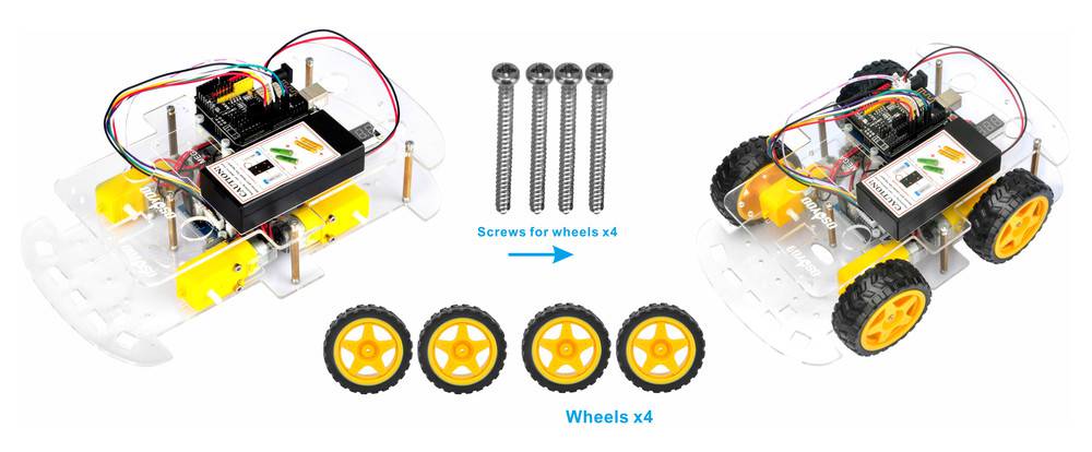 OSOYOO V2.1 ロボットカーキットレッスン1：ロボットカーを組立