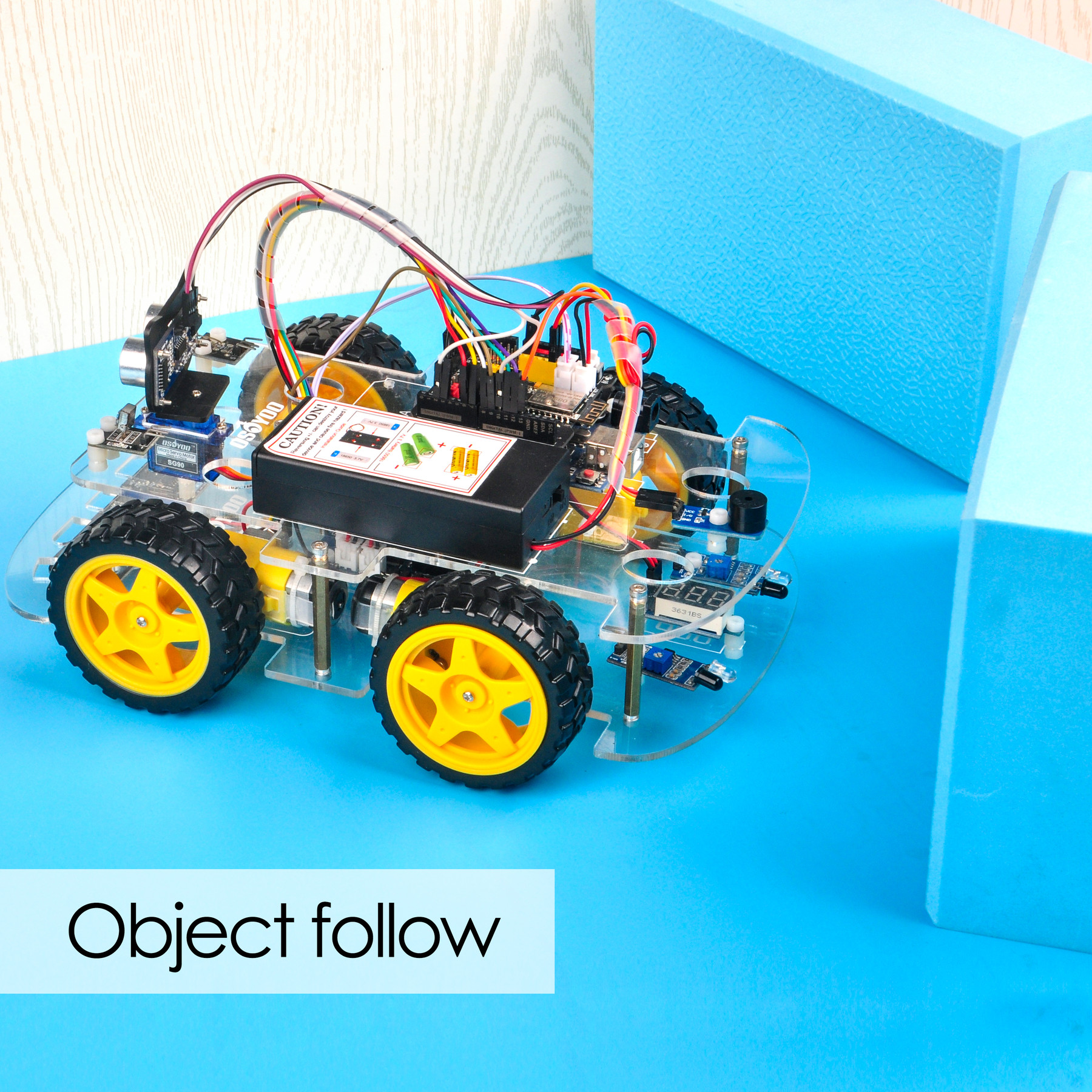 OSOYOO V2.1ロボットカーキットレッスン3：オブジェクトフォローロボットカー