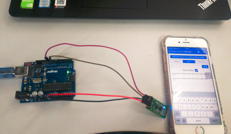 Lesson – How to use the HC-02 BLE bluetooth module to communicate with ...
