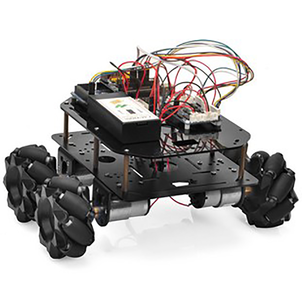 Kit Voiture Robot OSOYOO FlexiRover Pour Raspberry Pi – 4 Moteurs 520 Avec Encodeurs, Roues Mecanum – Châssis Personnalisable – Compatible Pi 2/3/4/5