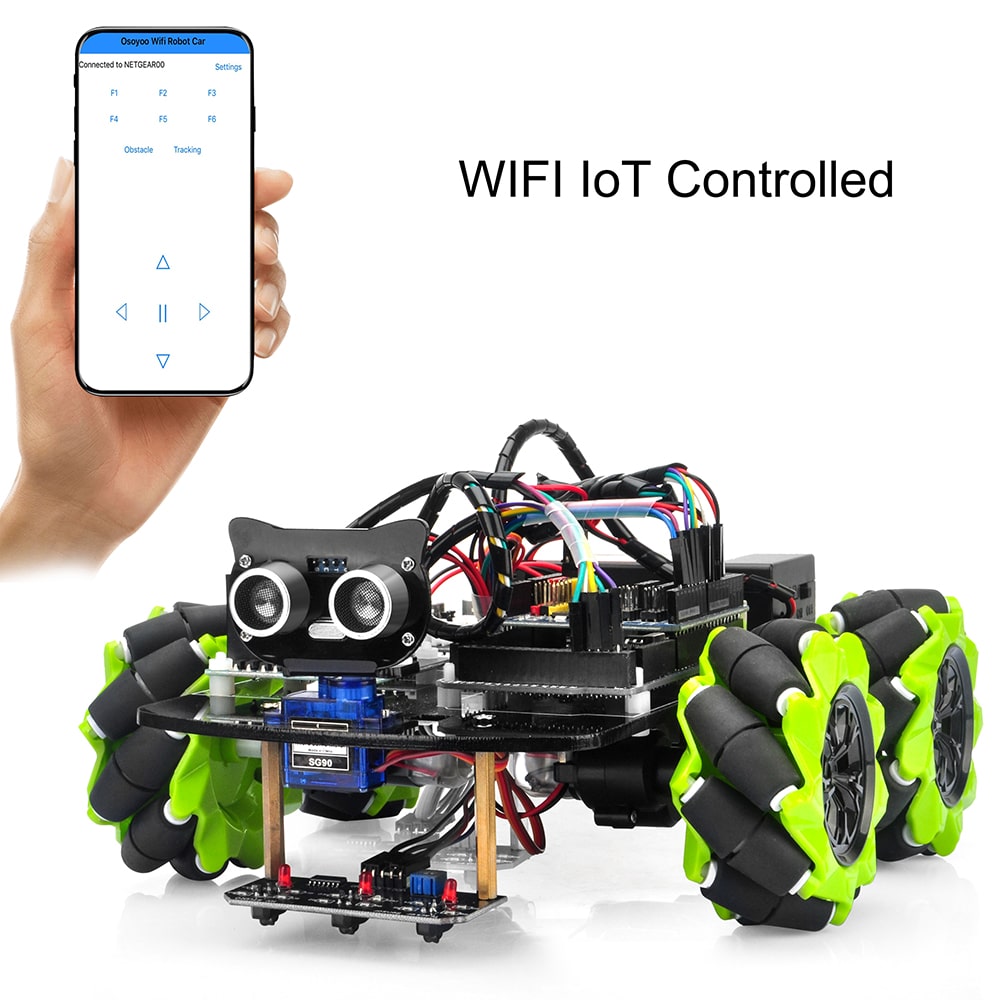 Mecanum Wheel Robotic(for Arduino Mega2560) Lesson 5: WIFI IoT control by UDP