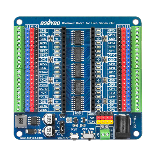OSOYOO MCU Expansion Debug Board for Raspberry Pi Pico
