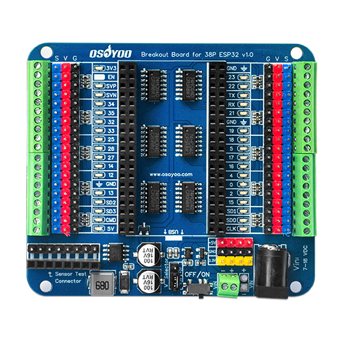 OSOYOO MCU Expansion Debug Board for 38P ESP32
