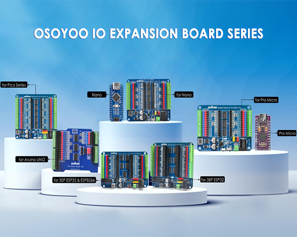 OSOYOO MCU Expansion Debug Board Series for Arduino, Raspberry Pi Pico & ESP32