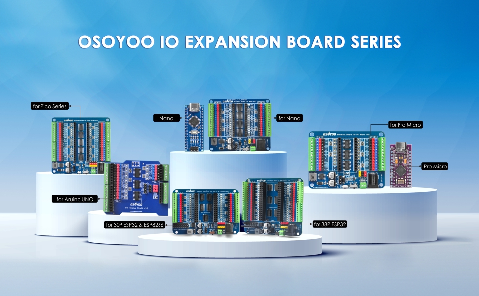 OSOYOO MCU Expansion Debug Board Series overview