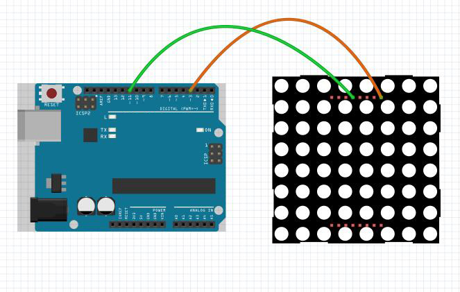 8x8 LED Matrix Pinout, Configuration and Example Circuit