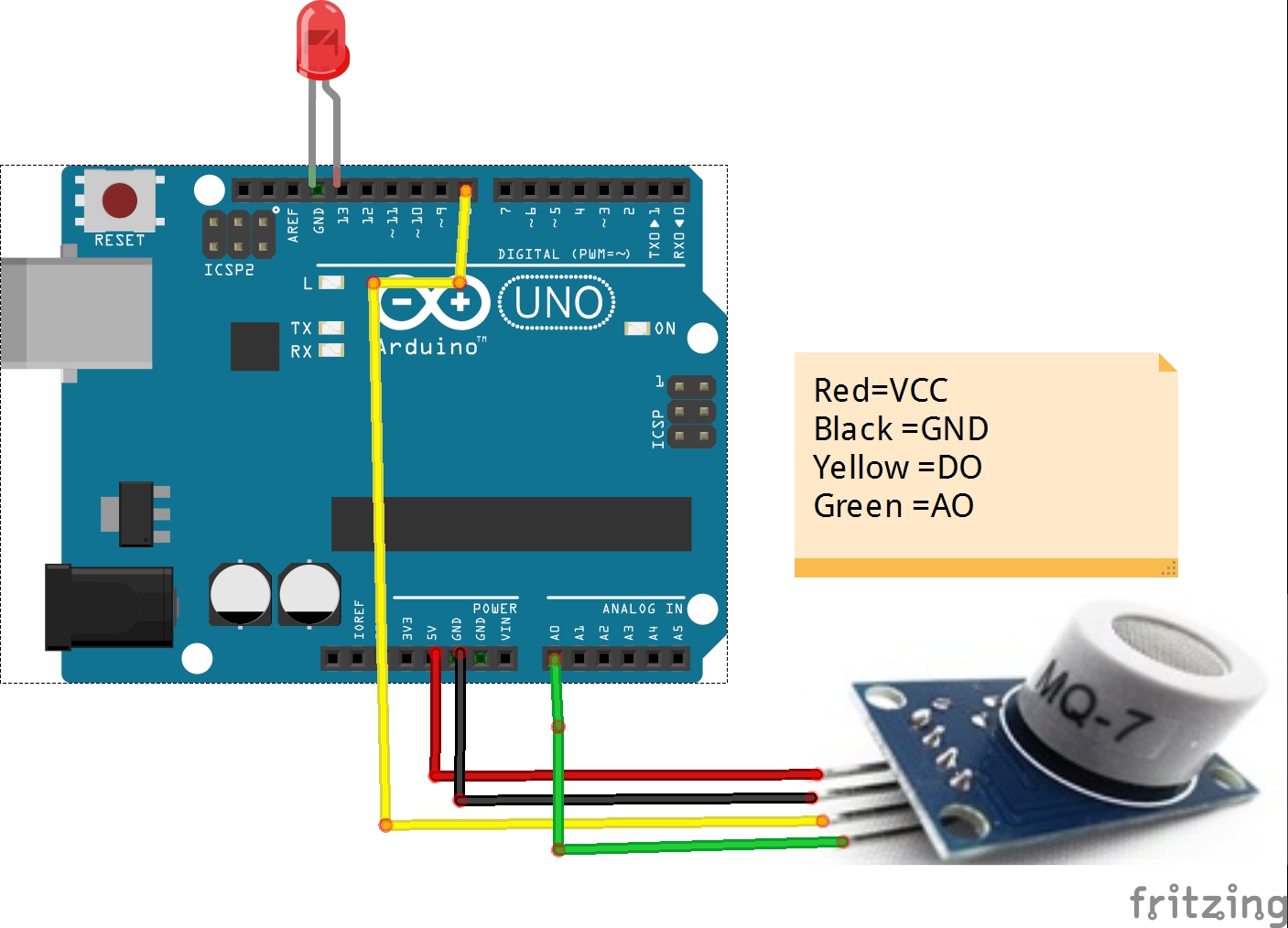 Drive MQ7 carbon monoxide(CO Gas) sensor with Arduino «