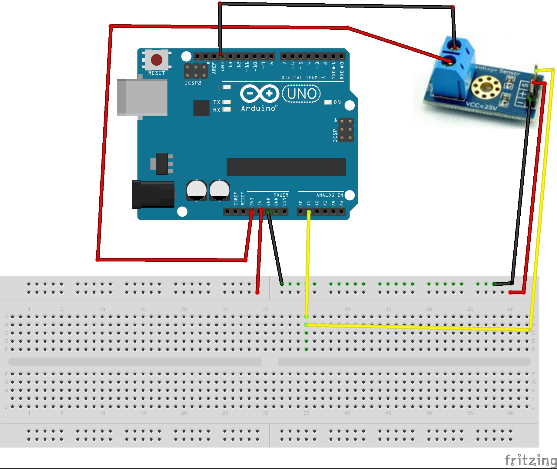 arduino voltage sensor code