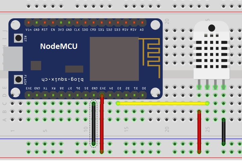 Use NodeMCU to send temperature/humidity data to MQTT IOT broker