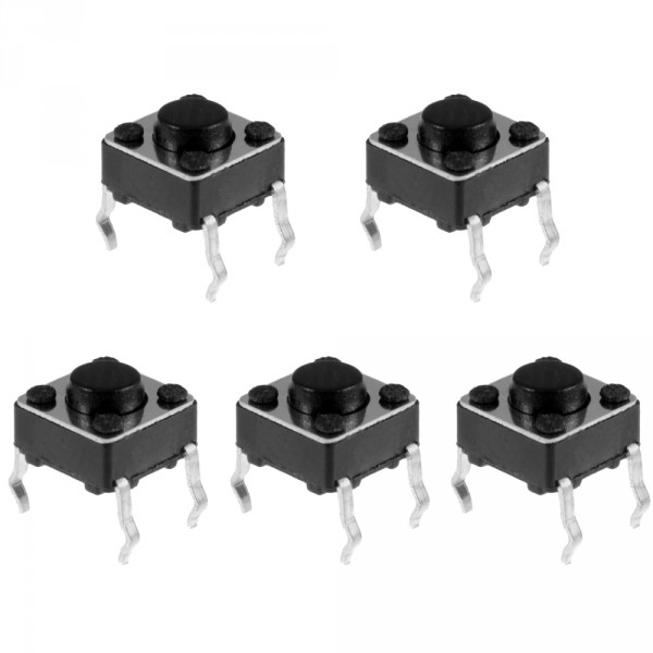 Adafruit 10x Pulsanti Tactile Switch, 12mm Quadrati, 6mm Altezza, Per PCB E Breadboard, Interruttori Standard