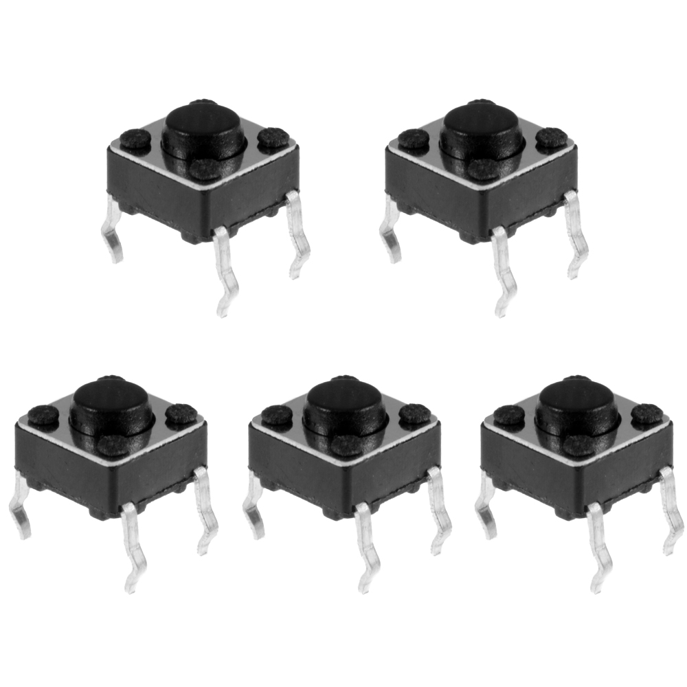 Tactile Switch Buttons (12mm square, 6mm tall)