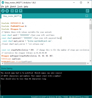 NodeMCU Lesson 16 — Stepper Motor & MQTT « osoyoo.com