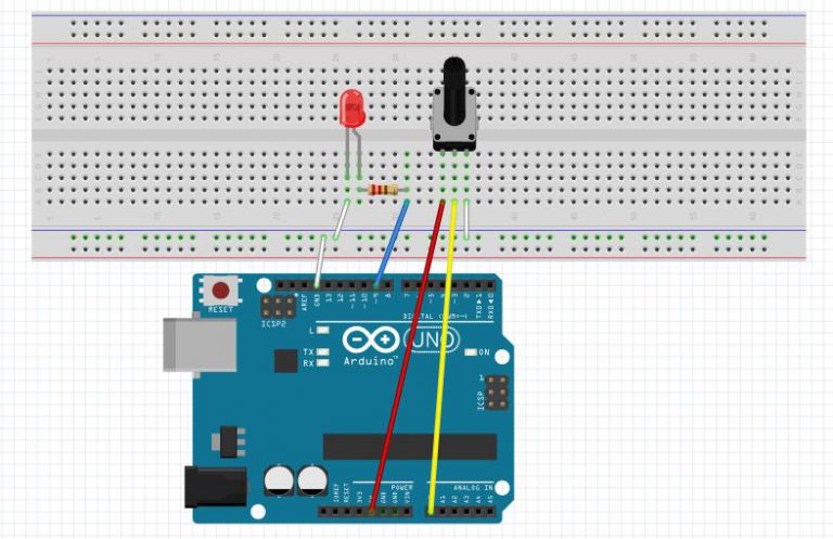 Graphical Programming Tutorial for Arduino – Potentiometer Control LED ...