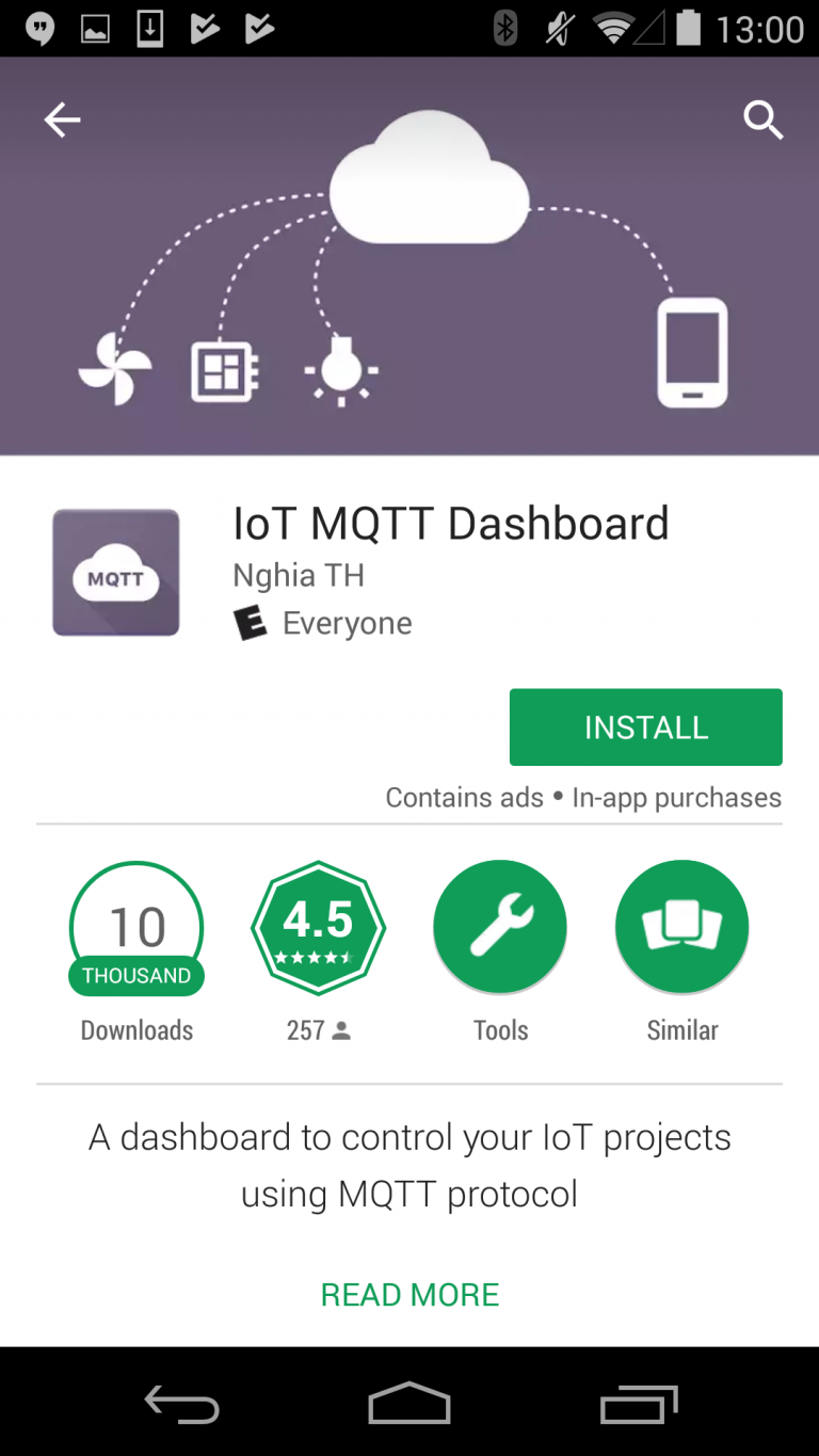 Mqtt dashboard настройка андроид