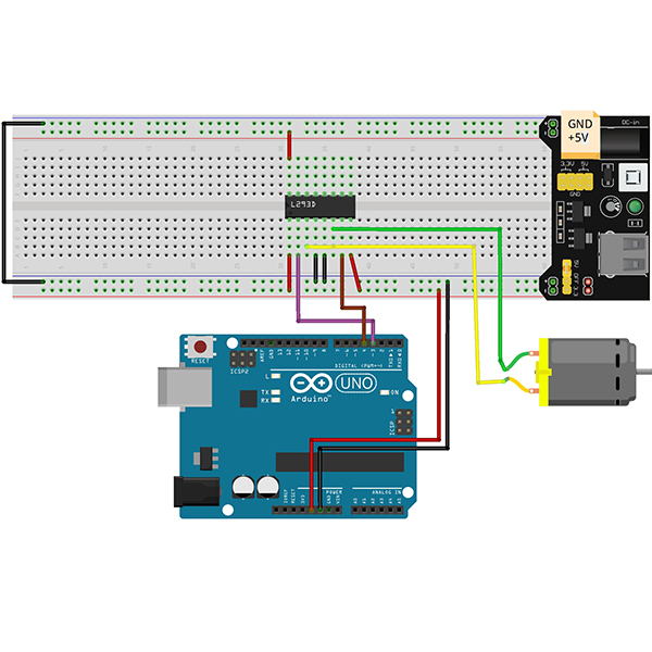 Learn Coding with Arduino IDE – L293D With DC Motor