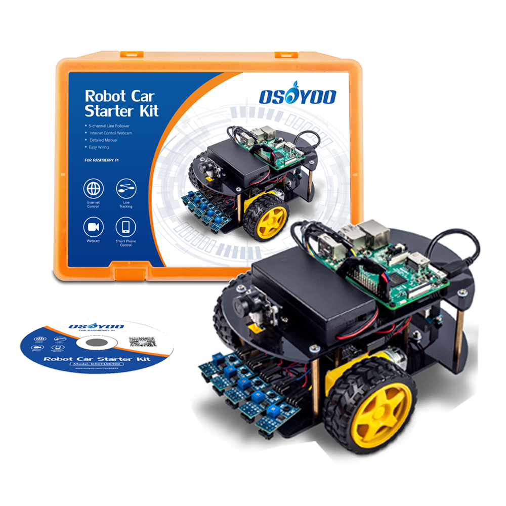 Raspberry Pi Robot Car DIY learning Kit Tutorial Guide Model#DKCT100400