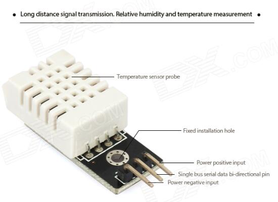 Gowoops 2pcs DHT22/AM2302 Digital Humidity and Temperature Sensor Module  for Arduino Raspberry Pi, Temp Humidity Gauge Monitor Electronic Practice  DIY