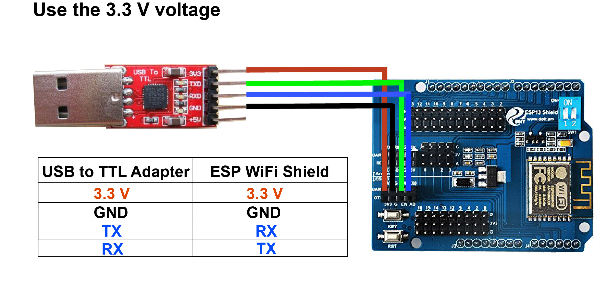 OSOYOO WIFI Shield V1.3 ESP8266 Module for Arduino UNO