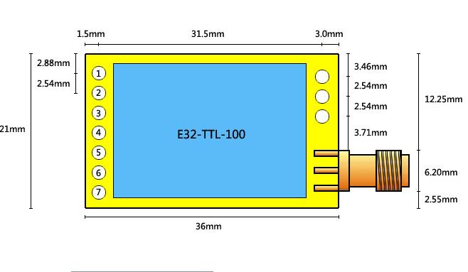 Osoyoo Long Distance Wireless Transceiver Uart LoRa Module