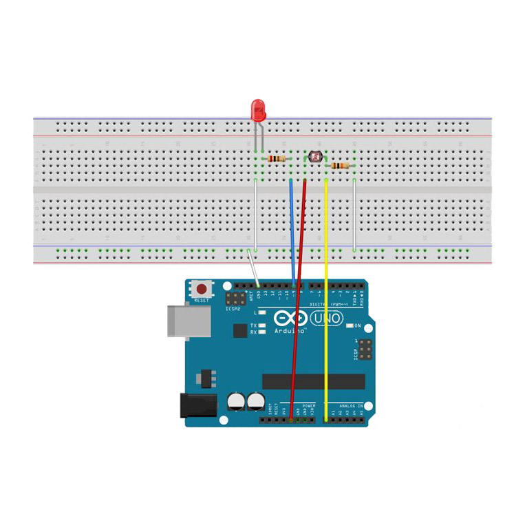 Graphical Programming Tutorial for Arduino – Photoresistor