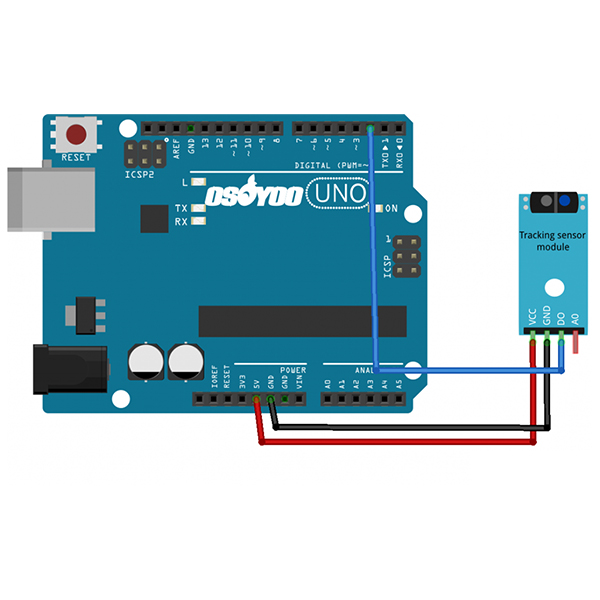 Graphical Programming Tutorial for Arduino – IR Track Sensor